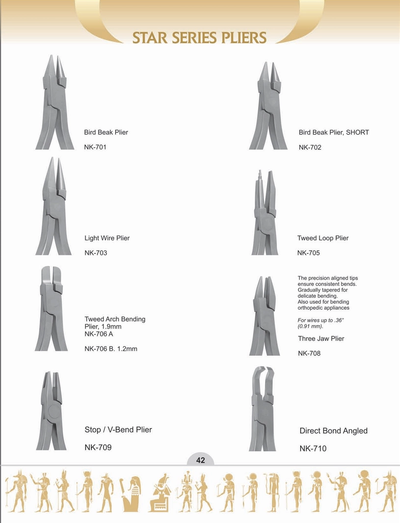 Star Series Pliers Catalogue - Featuring specialized orthodontic pliers with precision-aligned tips and tungsten-carbide cutting edges.